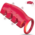Penisring Sex spielzeug für die Paare Männer, Penis Ring Erotik Sex Spielzeug für Penis G-Punkt, Penishülle Cockring Erotisches Sexspielzeug für Klitoris, 10 Vibrationsmodi Dual Penisringe Sex Toys