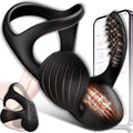 Penisring Vibrator Mit APP Penis Hoden Stimulation Massagegerät Cockring Silikon Penistrainer mit 9 Vibrationsmodi für Langwährende Erektion Penis Ring Sex Spielzeug für Männer Paare Extrem