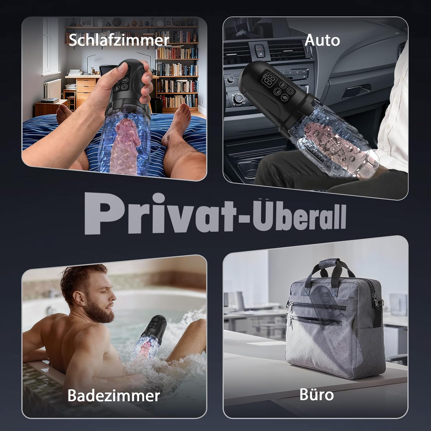 Elektrischer Masturbator Masturbieren für Männer, 7 Vibration 7 Saugmodi Sex Spielzeug für die Männer, Realistische Taschenmuschi Sexspielzeug mit Doppel-Starkmotor, Penispumpe Masturbatoren Sex Toys